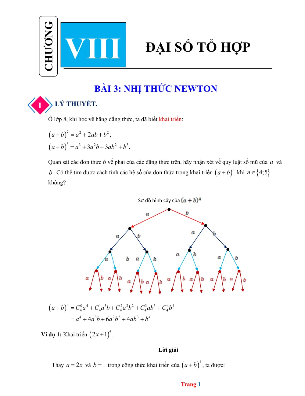 Xem trước trang 1 của "Chuyên Đề: Nhị Thức Newton - Toán 10"