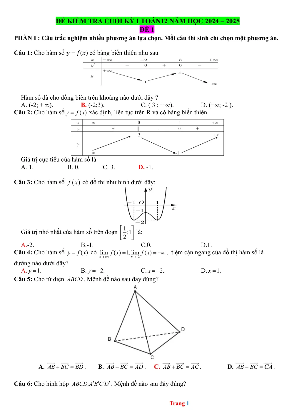 Xem trước trang 1 của "Đề kiểm tra cuối học kỳ 1 - Toán 11 - Kết nối tri thức - Năm học 2025-2026"