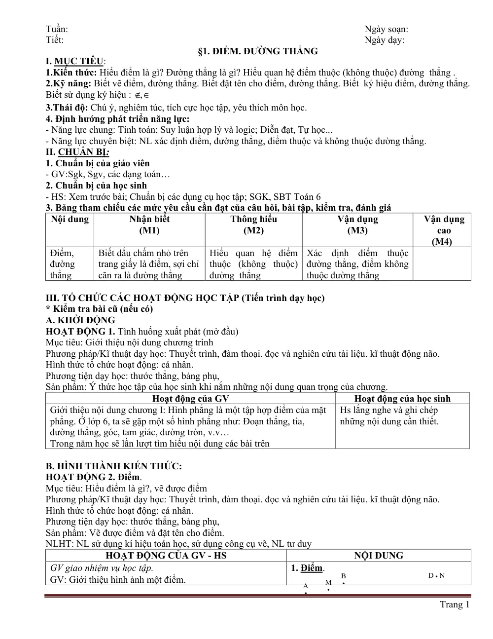 Xem trước trang 1 của "Hình học 6 cả năm"