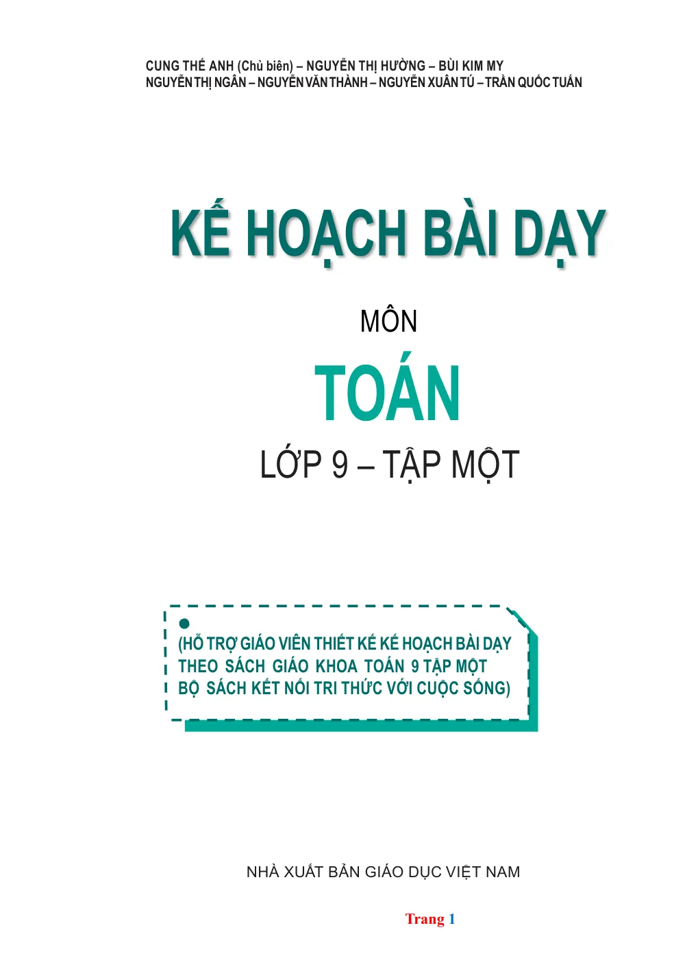Xem trước trang 1 của "Kế Hoạch Bài Dạy Toán 9 - Học Kỳ 1 (Kết Nối Tri Thức Với Cuộc Sống)"