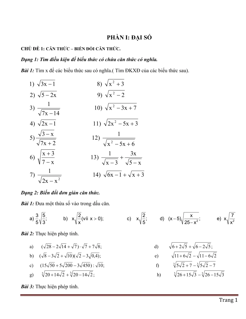 Xem trước trang 1 của "Các Chuyên Đề Toán 9"