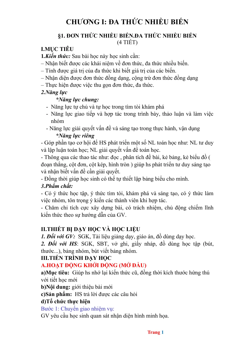Xem trước trang 1 của "Toán 8 - Học kỳ 1 (Cánh Diều)"