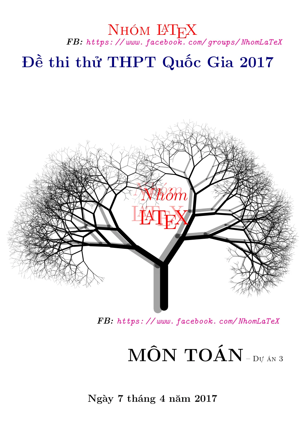 Xem trước trang 1 của "Tuyển tập 10 đề thi thử THPT Quốc Gia 2017 môn Toán có lời giải chi tiết - Nhóm LaTeX (Phần 3)"