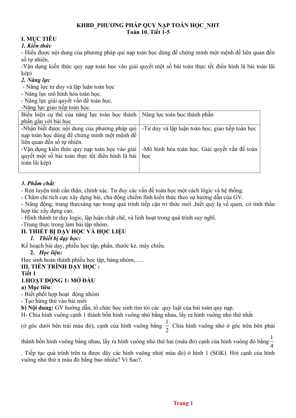 Xem trước trang 1 của "Chuyên Đề 2 Toán 10: Phương Pháp Quy Nạp Toán Học - Khai Nguyên"
