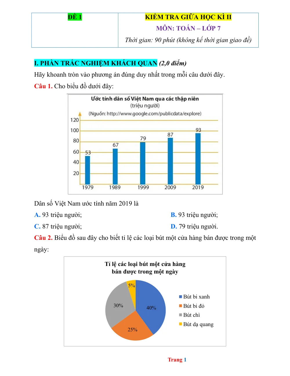 Xem trước trang 1 của "10 Đề Kiểm Tra Giữa HK2 Toán 7 - Cảnh Diều (2019)"