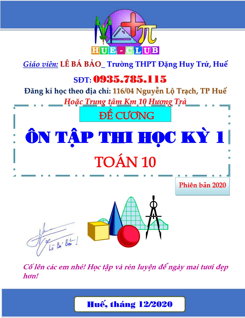 Xem trước trang 1 của "Đề Cương Ôn Tập Thi Học Kỳ 1 Toán 10 - Phiên bản 2020 - Huế"