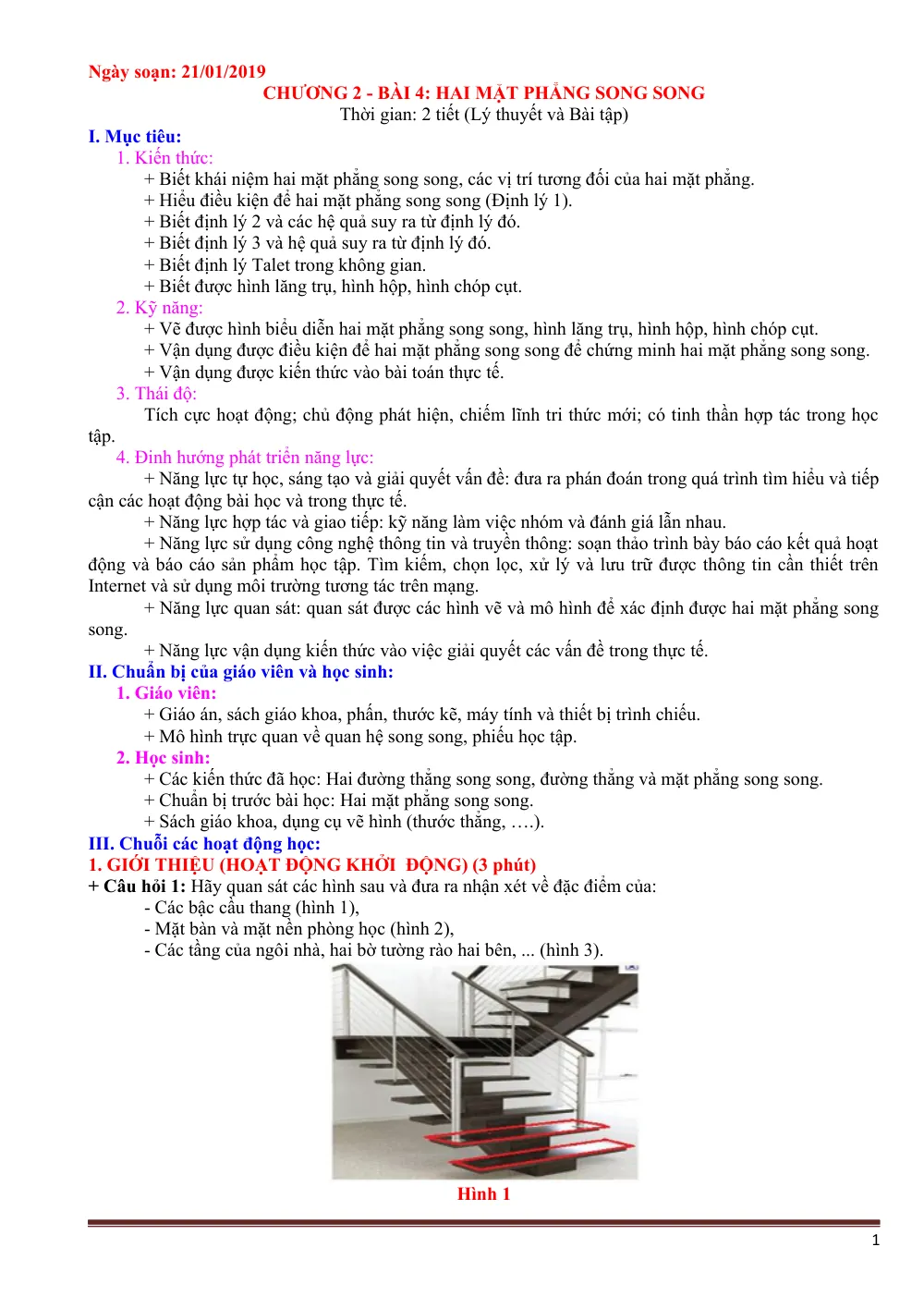 Xem trước trang 1 của "Toán 11 - Học kỳ 2 - Bài 4: Hai mặt phẳng song song - Năm 2019"