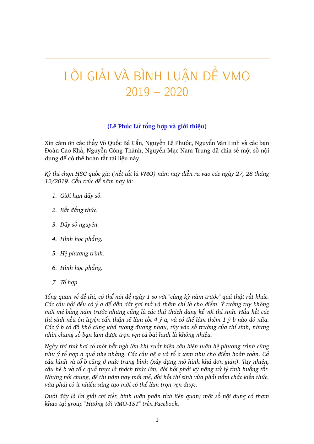 Xem trước trang 1 của "Đề thi chọn Học sinh giỏi Quốc gia THPT môn Toán năm học 2019-2020"