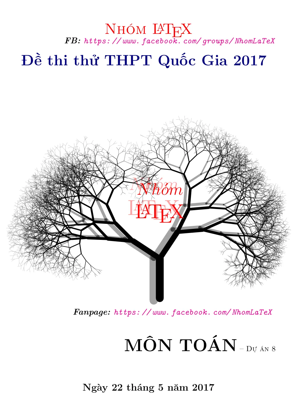 Xem trước trang 1 của "Tuyển tập 14 đề thi thử THPT Quốc Gia 2017 môn Toán có lời giải chi tiết - Nhóm LaTeX (Phần 8)"