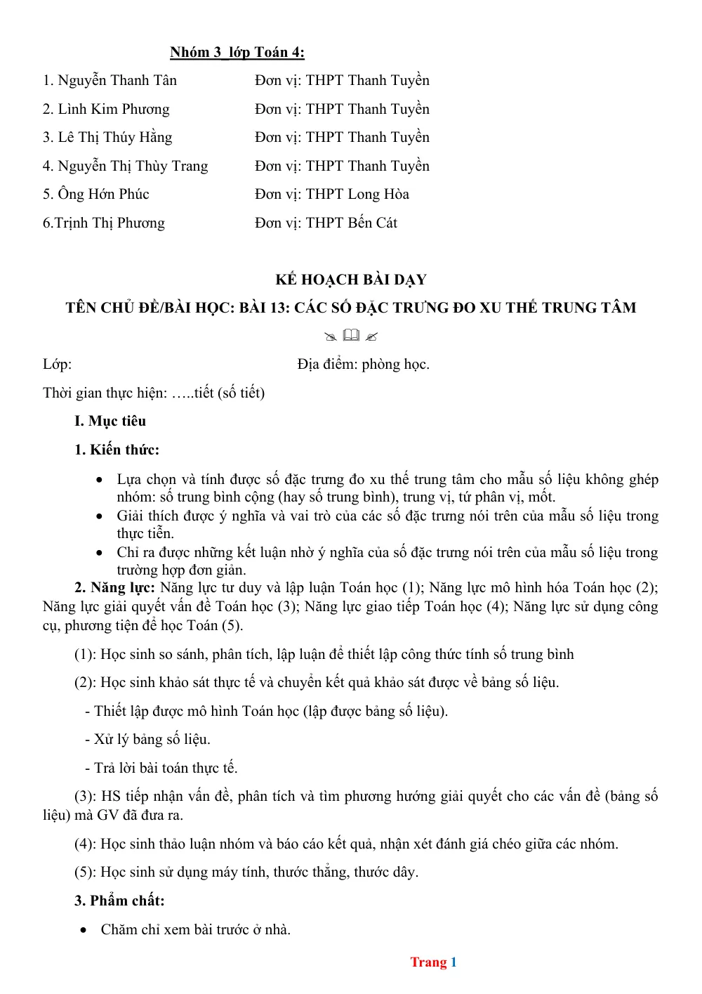 Xem trước trang 1 của "Toán 10 - Chương trình mới HK2"